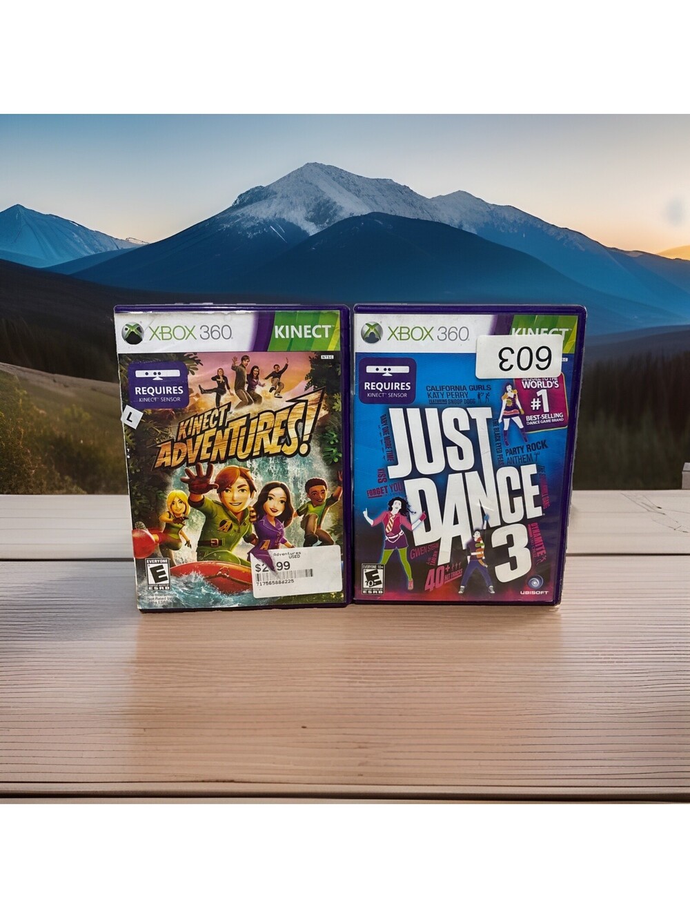 XBOX 360 Lot Of 2 Just Dance 3 Kinect Adventures Just Dance E 10+